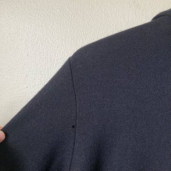 Eileen Fisher 100% Wool Zip Up Jacket Large in Black - Picture 8 of 10